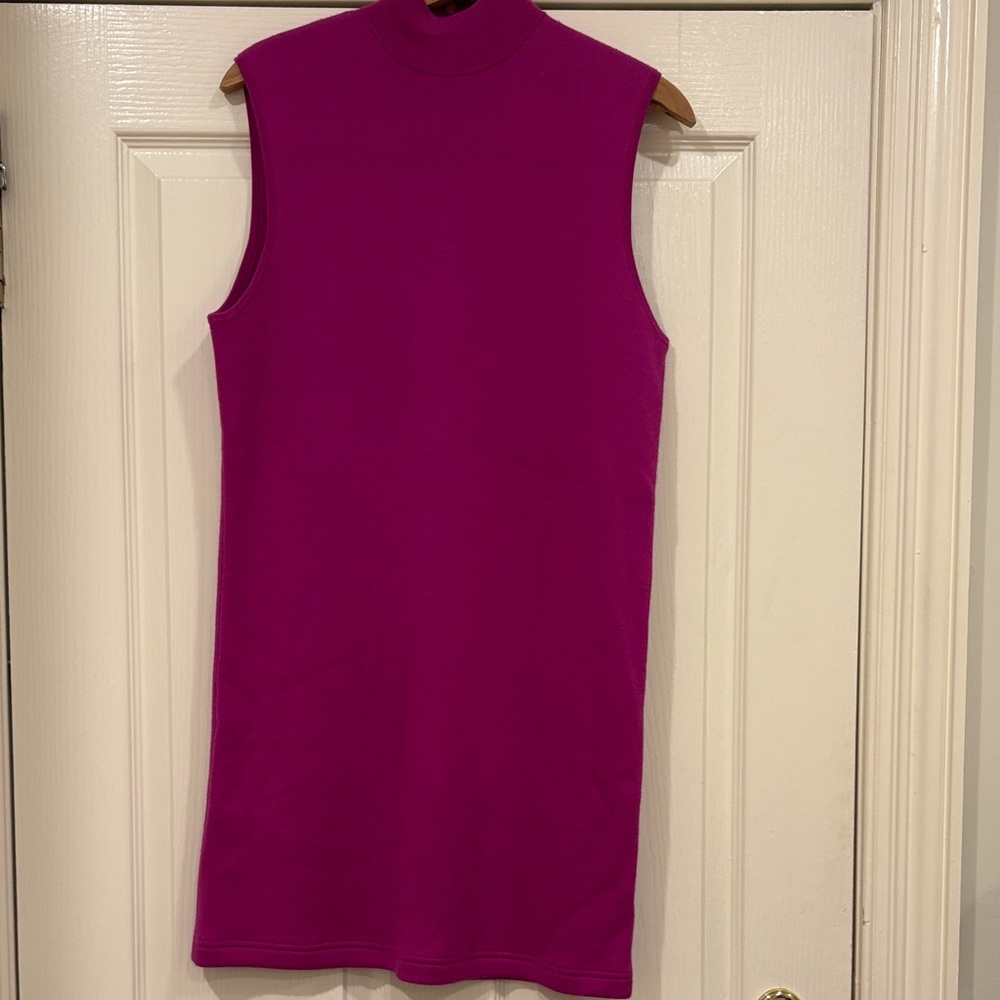 Ralph Lauren Black Label Magenta Sleeveless Cashmere Silk Dress Sz L
